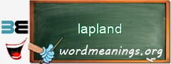 WordMeaning blackboard for lapland